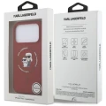 Etui Karl Lagerfeld Silicone Karl & Choupette Ring do MagSafe do iPhone 18 Pro / 17 Pro, czerwone (8/8)