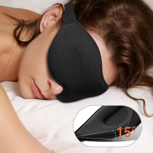Maska do spania na oczy Wozinsky MSS-10 Eyeshade, czarny (4/8)