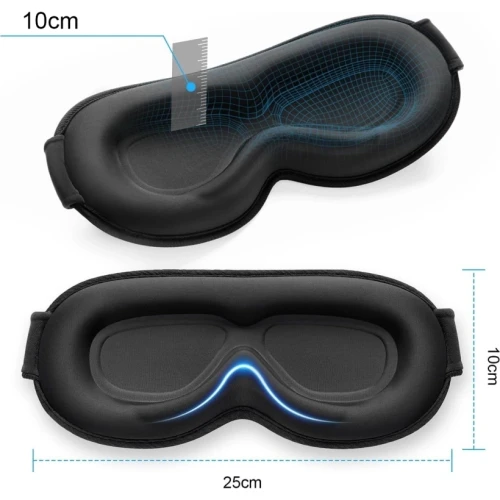 Maska do spania na oczy Wozinsky MSS-10 Eyeshade, czarny (8/8)