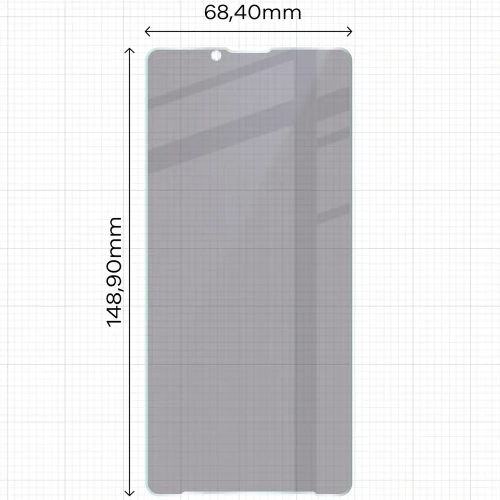 Prywatyzujące szkło hybrydowe Bizon Hybrid Shadow do Sony Xperia 10 VIII, matowe (2/6)