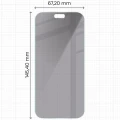 Prywatyzujące szkło hartowane Bizon Glass Clear Shadow Duo do iPhone 18 Pro, przyciemniane, 2 sztuki (2/4)
