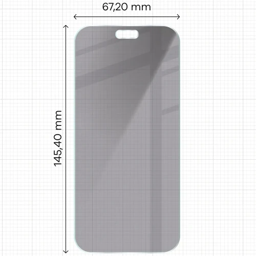 Prywatyzujące szkło hartowane Bizon Glass Clear Shadow Duo do iPhone 18 Pro, przyciemniane, 2 sztuki (2/4)