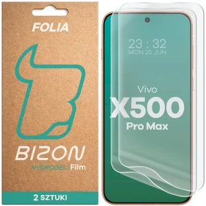 Folia hydrożelowa na ekran Bizon Film Hydrogel Front Duo do Vivo X500 Pro Max, 2 sztuki