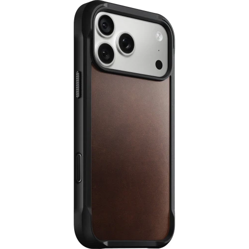 Etui ze skóry naturalnej Nomad Rugged Leather Horween Series do MagSafe do iPhone 18 Pro Max / 17 Pro Max, rustykalne brązowe (1/7)
