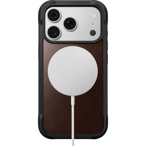 Etui ze skóry naturalnej Nomad Rugged Leather Horween Series do MagSafe do iPhone 18 Pro / 17 Pro, rustykalne brązowe (5/7)