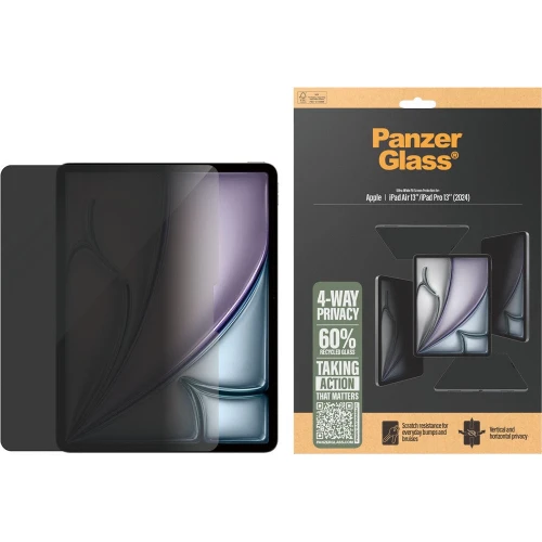 Szkło prywatyzujące PanzerGlass 4-Way Privacy Ultra-Wide Fit do iPad Air 13" M4/M3/M2 / Pro 13" 2025 / 2024 (2/5)
