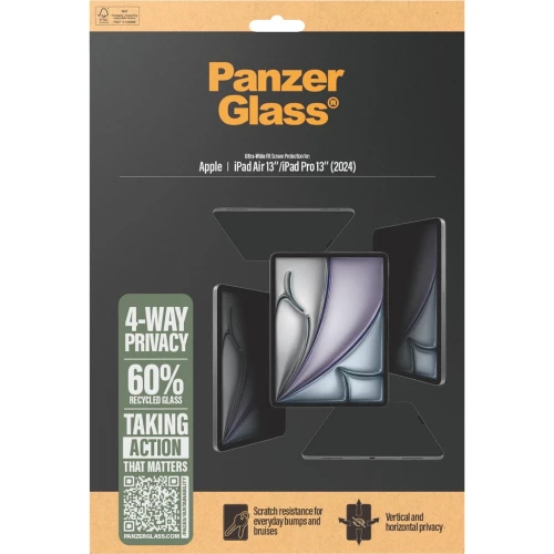 Szkło prywatyzujące PanzerGlass 4-Way Privacy Ultra-Wide Fit do iPad Air 13" M4/M3/M2 / Pro 13" 2025 / 2024 (4/5)