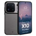 Etui Bizon Case Angelo do OPPO Find X10 Pro Max, przydymione z czarną ramką