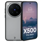 Etui Bizon Case Angelo do Vivo X500 Pro Max, przydymione z czarną ramką