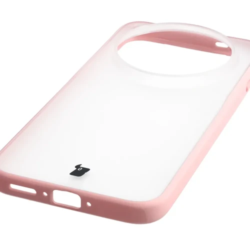 Etui Bizon Case Angelo do Vivo X500 Pro Max, półprzezroczyste z jasnoróżową ramką (5/6)