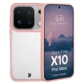 Etui Bizon Case Angelo do OPPO Find X10 Pro Max, półprzezroczyste z jasnoróżową ramką (1/6)
