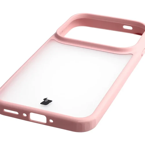 Etui Bizon Case Angelo do OPPO Find X10 Pro Max, półprzezroczyste z jasnoróżową ramką (5/6)