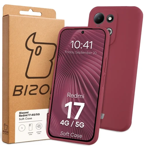 Silikonowe etui Bizon Soft Case do Xiaomi Redmi 17 4G/5G, ciemnofioletowe (7/7)