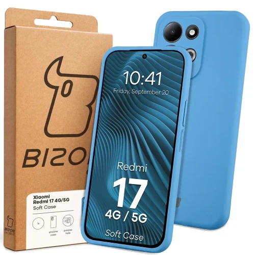 Silikonowe etui Bizon Soft Case do Xiaomi Redmi 17 4G/5G, niebieskie (7/7)