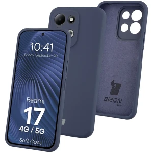Silikonowe etui Bizon Soft Case do Xiaomi Redmi 17 4G/5G, ciemnoniebieskie