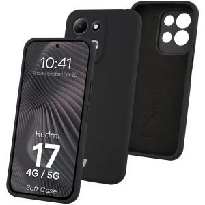 Silikonowe etui Bizon Soft Case do Xiaomi Redmi 17 4G/5G, czarne