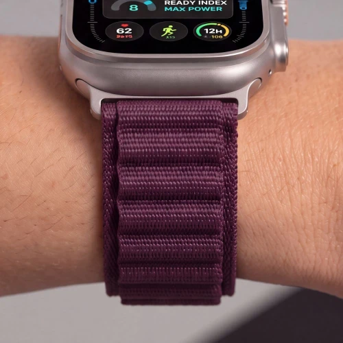 Pasek Tech Protect Nylon Pro do Apple Watch 49/46/45/44 mm, burgundowy (6/9)