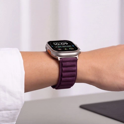 Pasek Tech Protect Nylon Pro do Apple Watch 49/46/45/44 mm, burgundowy (8/9)