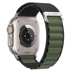 Pasek Tech Protect Nylon Pro do Apple Watch 49/46/45/44 mm, czarno-zielony