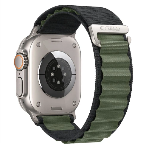 Pasek Tech Protect Nylon Pro do Apple Watch 49/46/45/44 mm, czarno-zielony (1/7)