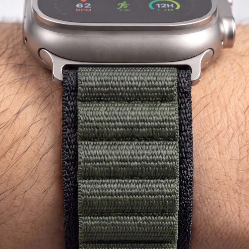 Pasek Tech Protect Nylon Pro do Apple Watch 49/46/45/44 mm, czarno-zielony (7/7)