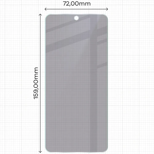 Prywatyzujące szkło hybrydowe Bizon Hybrid Shadow do Vivo V70 Lite 5G, matowe (2/6)