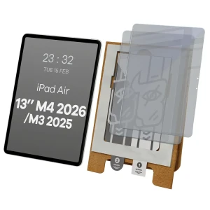 2x Prywatyzujące szklo hybrydowe z eko aplikatorem Bizon Eplikator Tab Hybrid Shadow do iPad Air 13" M4 2026 / M3 2025