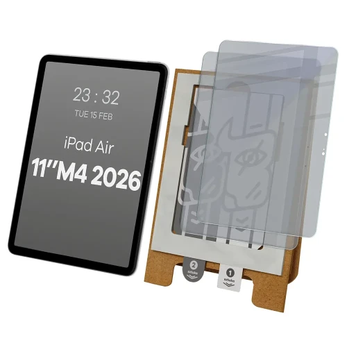 2x Prywatyzujące szkło hybrydowe z eko aplikatorem Bizon Eplikator Tab Hybrid Shadow do Apple iPad Air 11 M4 2026 (1/5)