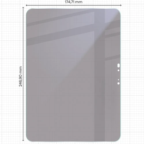 2x Prywatyzujące szkło hybrydowe z eko aplikatorem Bizon Eplikator Tab Hybrid Shadow do Apple iPad Pro 11 M5 2025 (2/5)