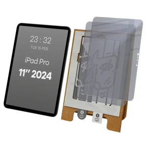 2x Prywatyzujące szkło hybrydowe z eko aplikatorem Bizon Eplikator Tab Hybrid Shadow do Apple iPad Pro 11 M4 2024