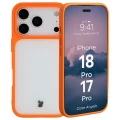Etui Bizon Case Angelo do iPhone 18 Pro / 17 Pro, półprzezroczyste z pomarańczową ramką (1/6)