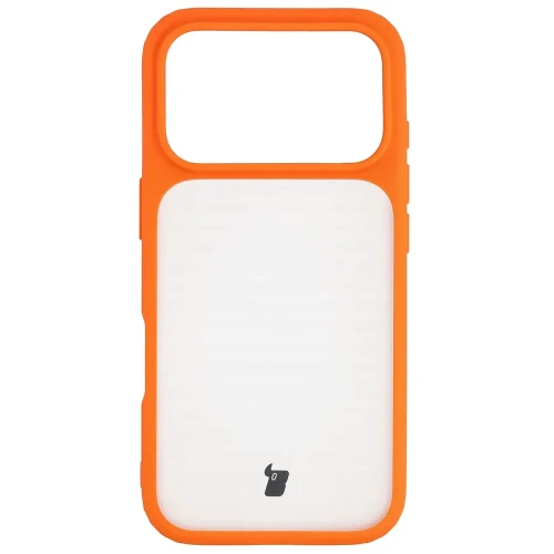 Etui Bizon Case Angelo do iPhone 18 Pro / 17 Pro, półprzezroczyste z pomarańczową ramką (2/6)