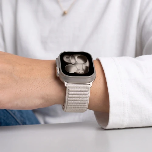 Pasek Tech Protect NylonLoop do Apple Watch 44/45/46/49 mm, beżowy (6/7)