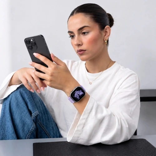 Pasek Tech Protect NylonLoop do Apple Watch 44/45/46/49 mm, fioletowy (5/7)