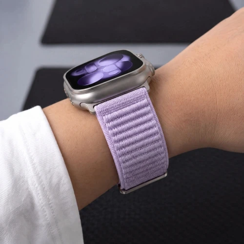 Pasek Tech Protect NylonLoop do Apple Watch 44/45/46/49 mm, fioletowy (7/7)