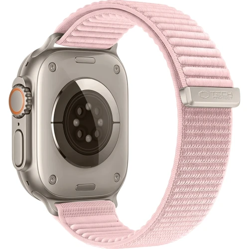 Pasek Tech Protect NylonLoop do Apple Watch 44/45/46/49 mm, pudrowy róż (1/7)