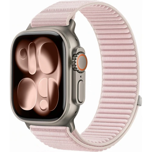 Pasek Tech Protect NylonLoop do Apple Watch 44/45/46/49 mm, pudrowy róż (2/7)