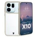 Etui Bizon Case Angelo do OPPO Find X10, półprzezroczyste z beżową ramką (1/6)