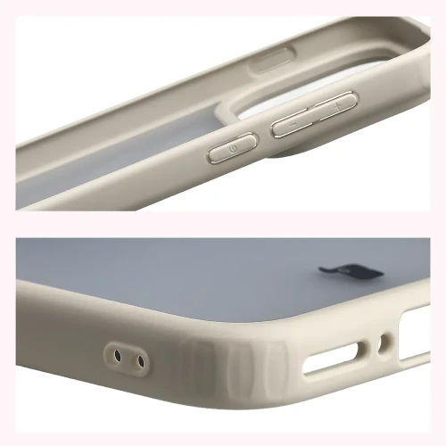 Etui Bizon Case Angelo do OPPO Find X10, półprzezroczyste z beżową ramką (4/6)
