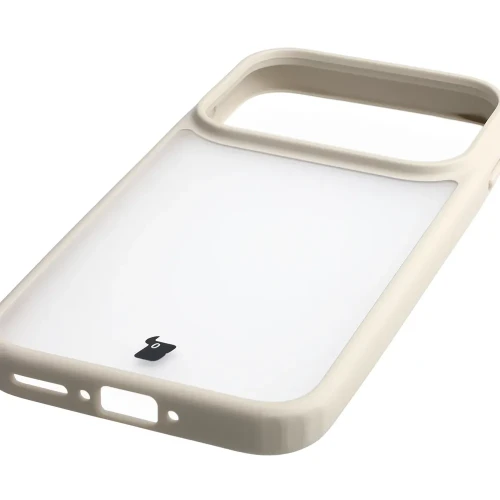 Etui Bizon Case Angelo do OPPO Find X10, półprzezroczyste z beżową ramką (5/6)