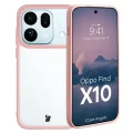 Etui Bizon Case Angelo do OPPO Find X10, półprzezroczyste z jasnoróżową ramką (1/6)
