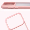 Etui Bizon Case Angelo do OPPO Find X10, półprzezroczyste z jasnoróżową ramką (3/6)