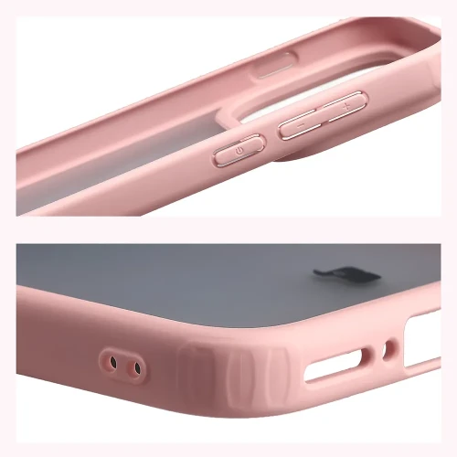 Etui Bizon Case Angelo do OPPO Find X10, półprzezroczyste z jasnoróżową ramką (4/6)