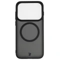 Etui z pierścieniem magnetycznym Bizon Case MatteO do OPPO Find X10, przydymione-czarne (2/8)
