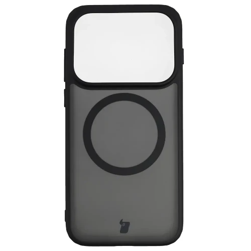 Etui z pierścieniem magnetycznym Bizon Case MatteO do OPPO Find X10, przydymione-czarne (2/8)