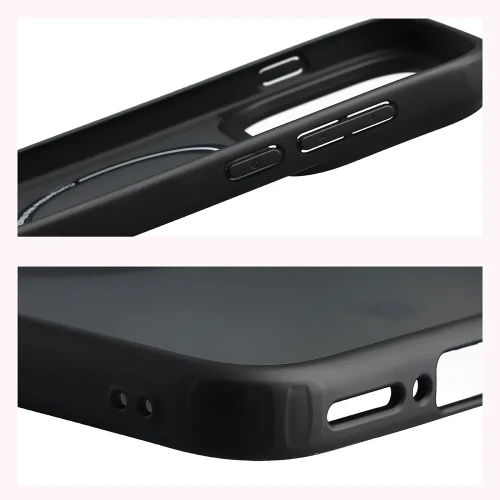 Etui z pierścieniem magnetycznym Bizon Case MatteO do OPPO Find X10, przydymione-czarne (5/8)