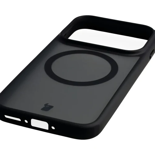 Etui z pierścieniem magnetycznym Bizon Case MatteO do OPPO Find X10, przydymione-czarne (6/8)