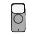 Etui z pierścieniem magnetycznym Bizon Case MatteO do OPPO Find X10, przydymione-czarne (8/8)