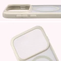 Etui z pierścieniem magnetycznym Bizon Case MatteO do OPPO Find X10, przydymione-beżowe (4/8)