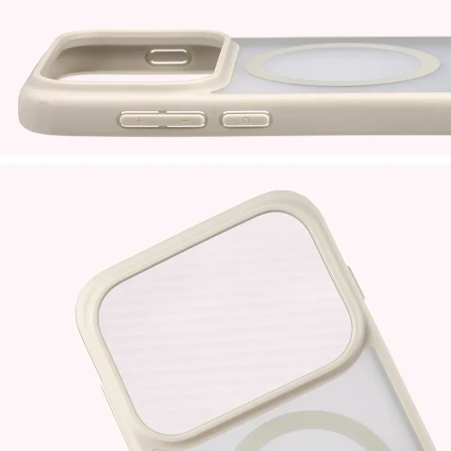 Etui z pierścieniem magnetycznym Bizon Case MatteO do OPPO Find X10, przydymione-beżowe (4/8)